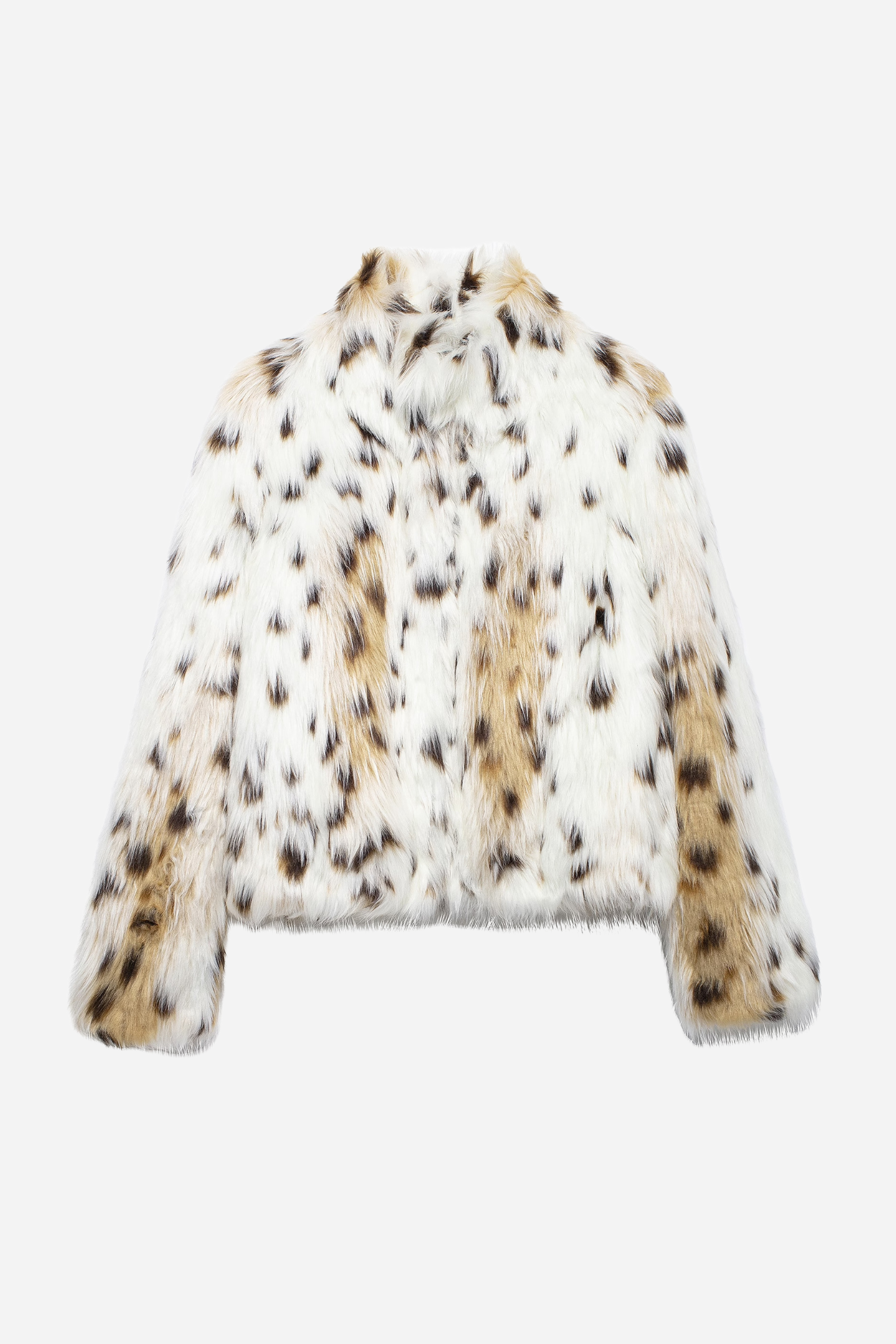Hulda Leopard Printed Faux Fur Jacket
