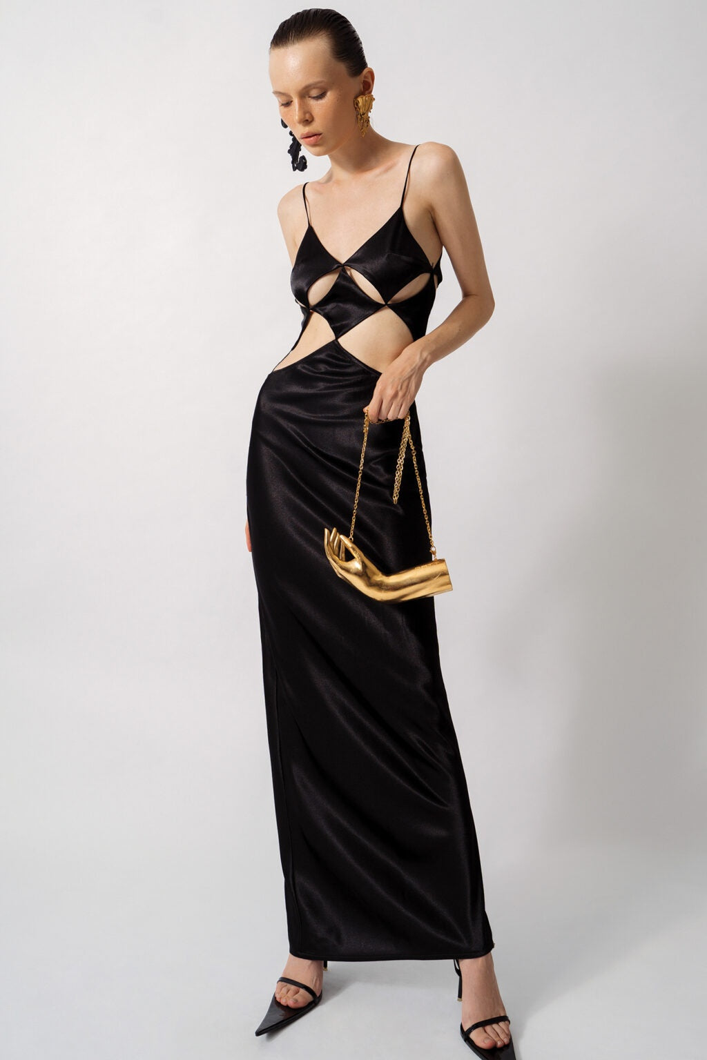 Chloe Spaghetti Strap Cutout Maxi Dress