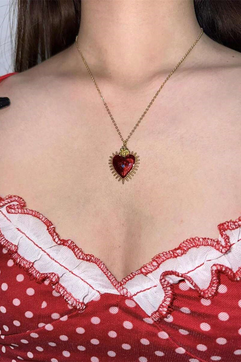 Evil Eye Heart Shaped Necklace