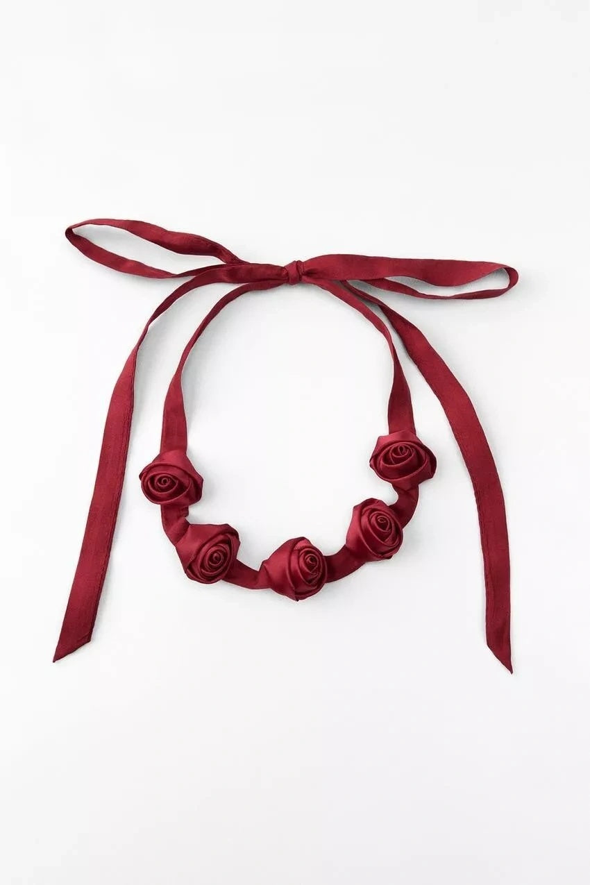 Two-Pack Rose Rhinestones Necklace Set