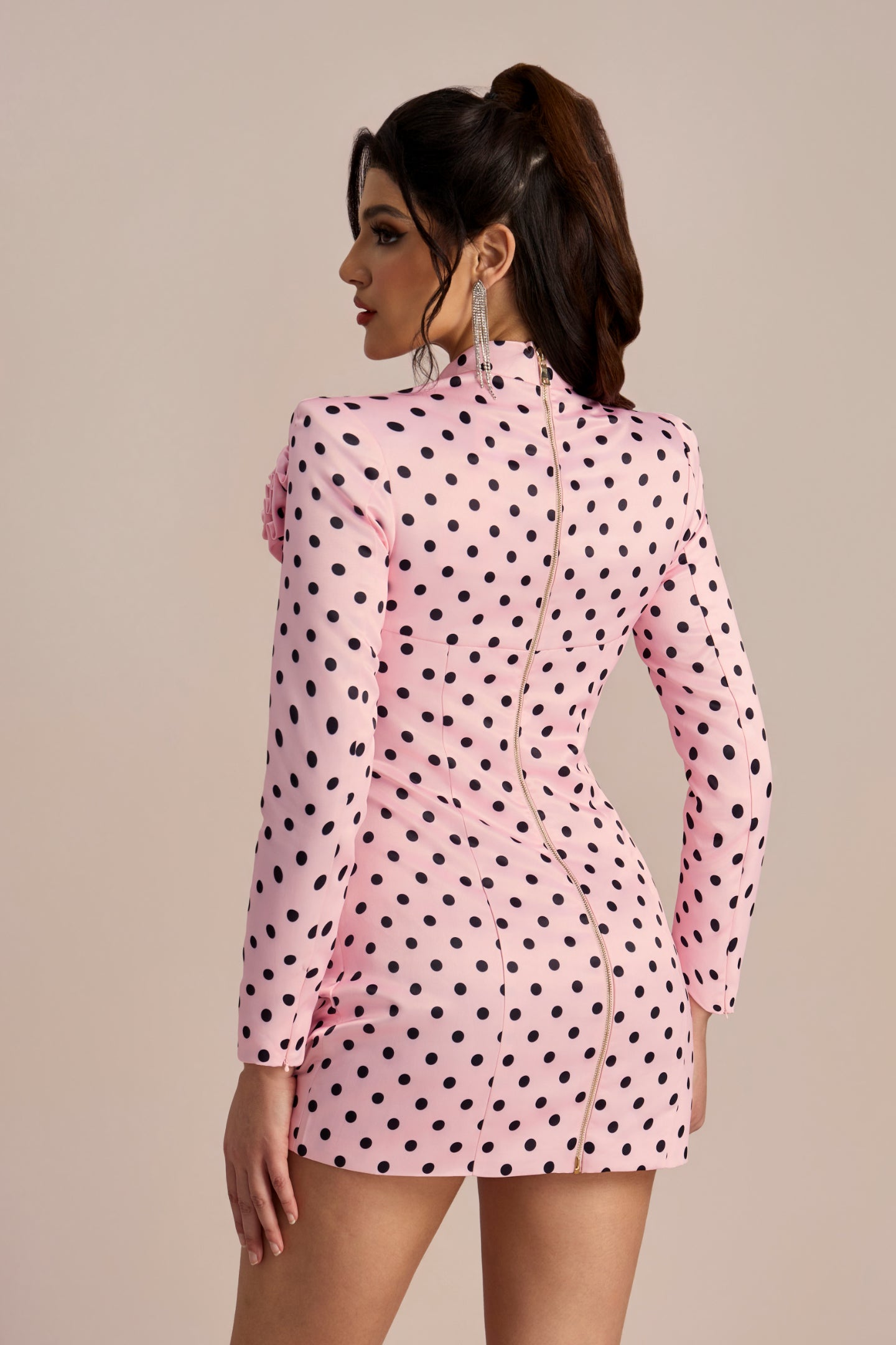 Kristin Polka Dots Sweetheart Mini Dress