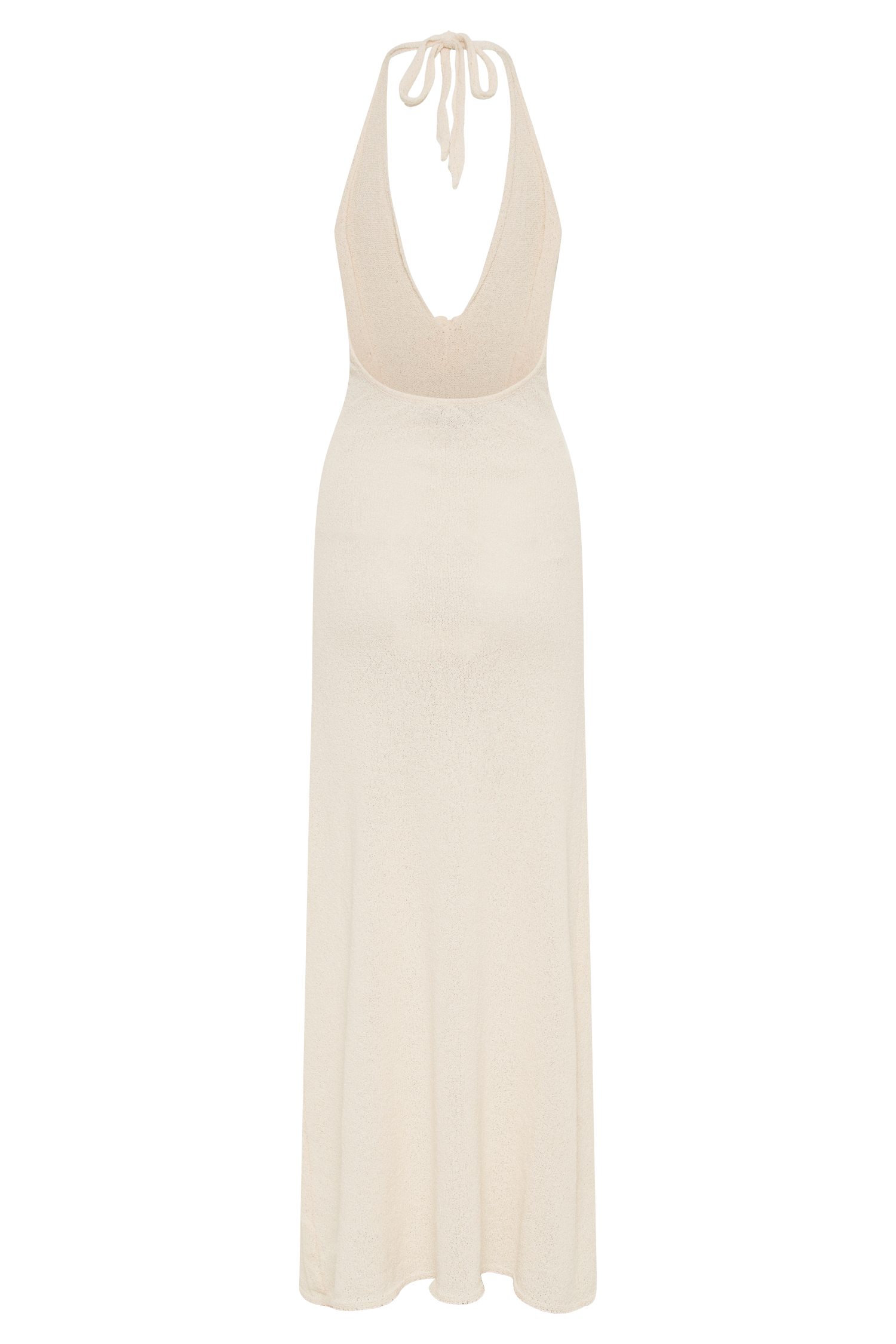 Barbara Halter Floral Applique Knit Maxi Dress