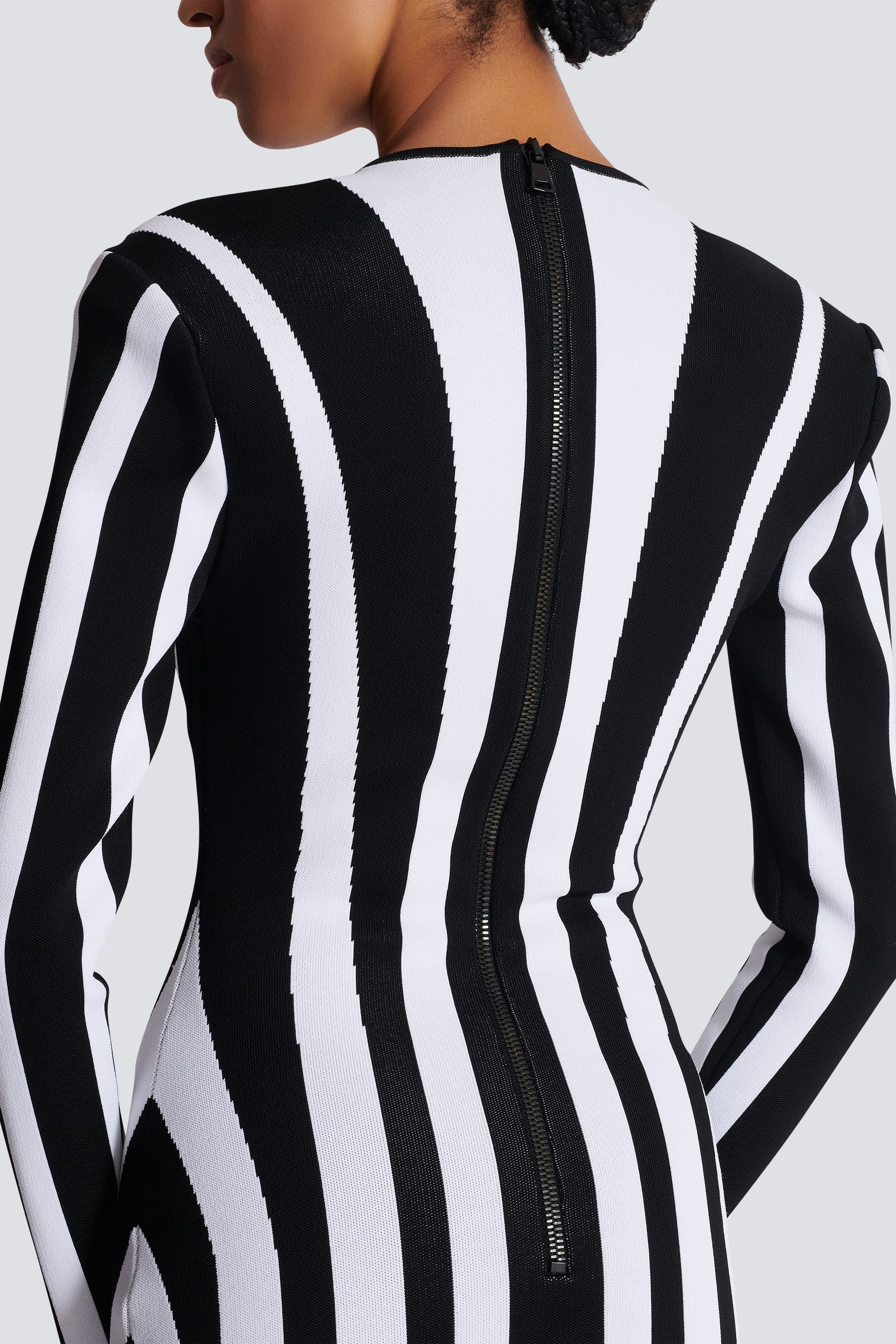 Doris Sweetheart Striped Knit Mini Dress