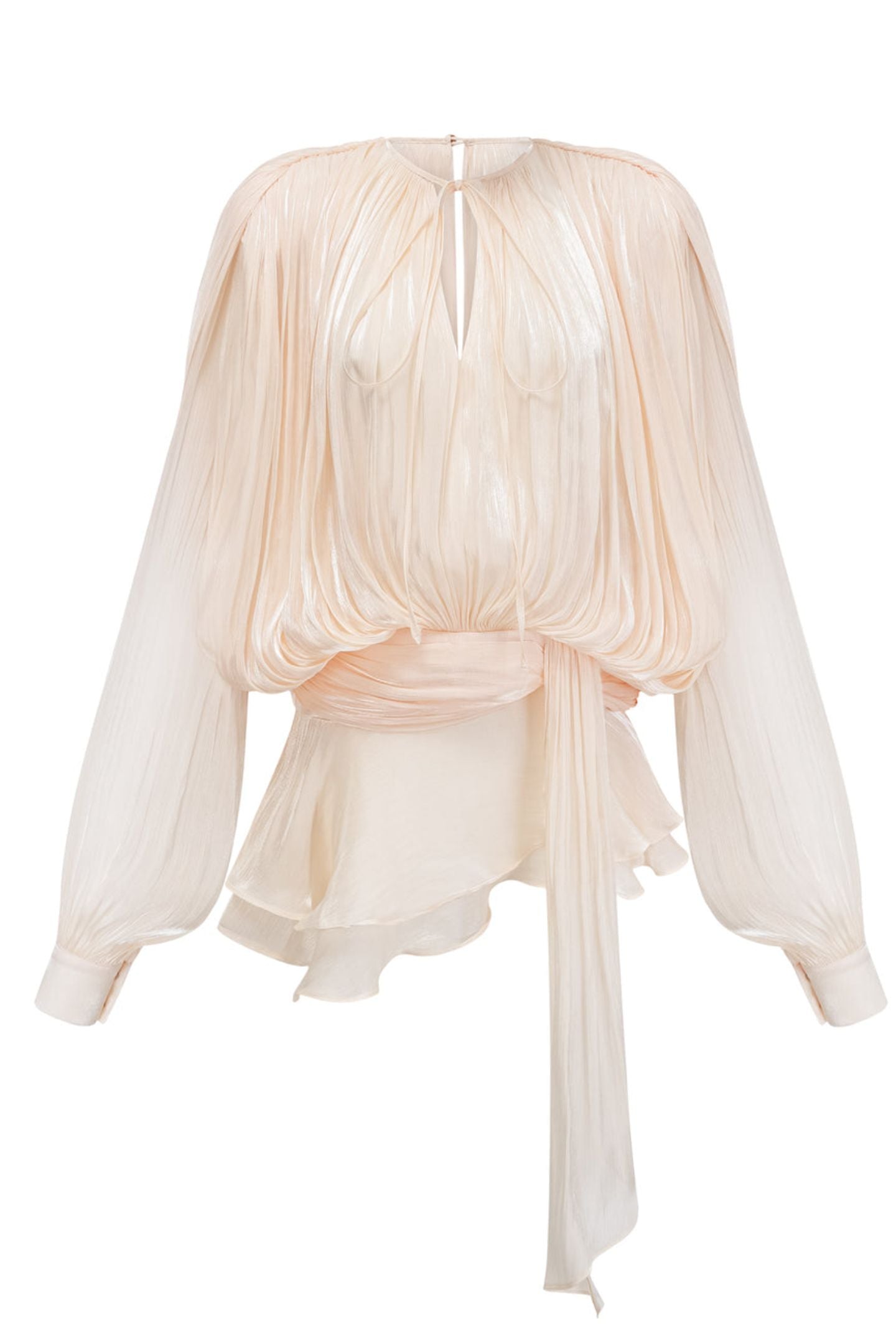 Beryl Pleated Ruffle Hem Mini Dress