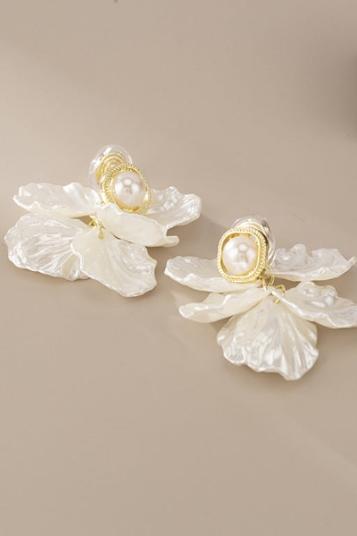 Shell Flower Petal Ear Cuffs