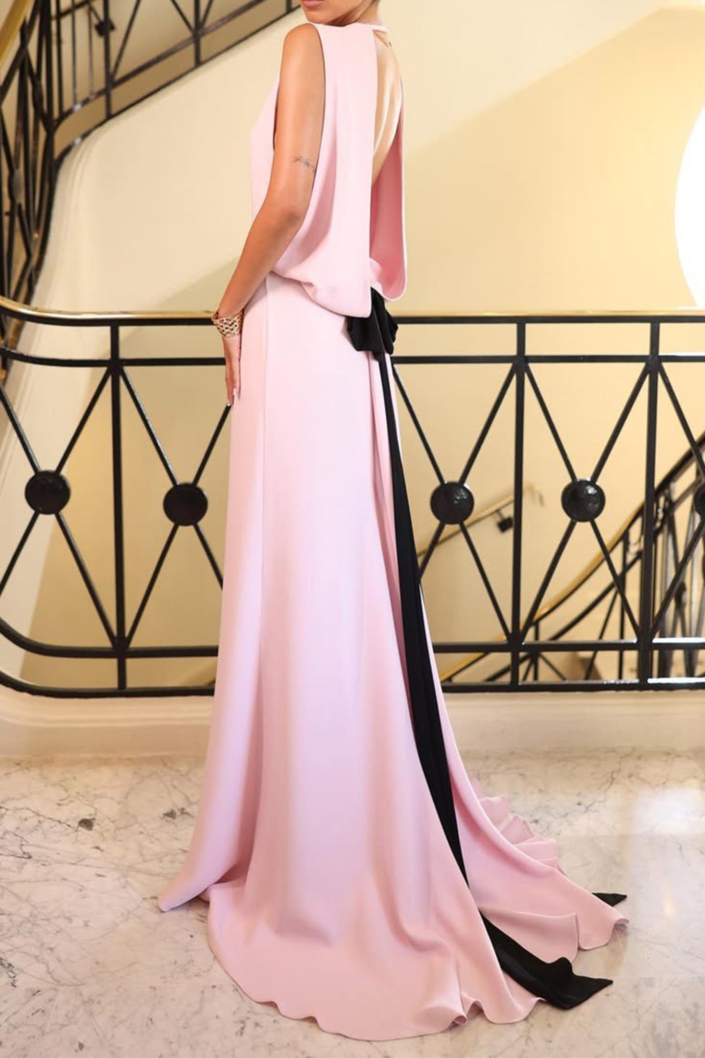 Venus Open Back Bow Detail Maxi Dress