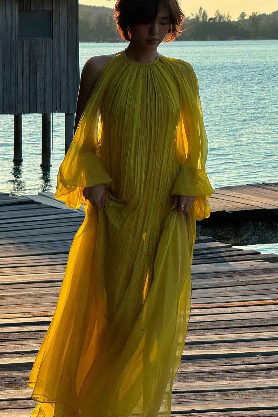 Angela Halter Neck Backless Maxi Dress