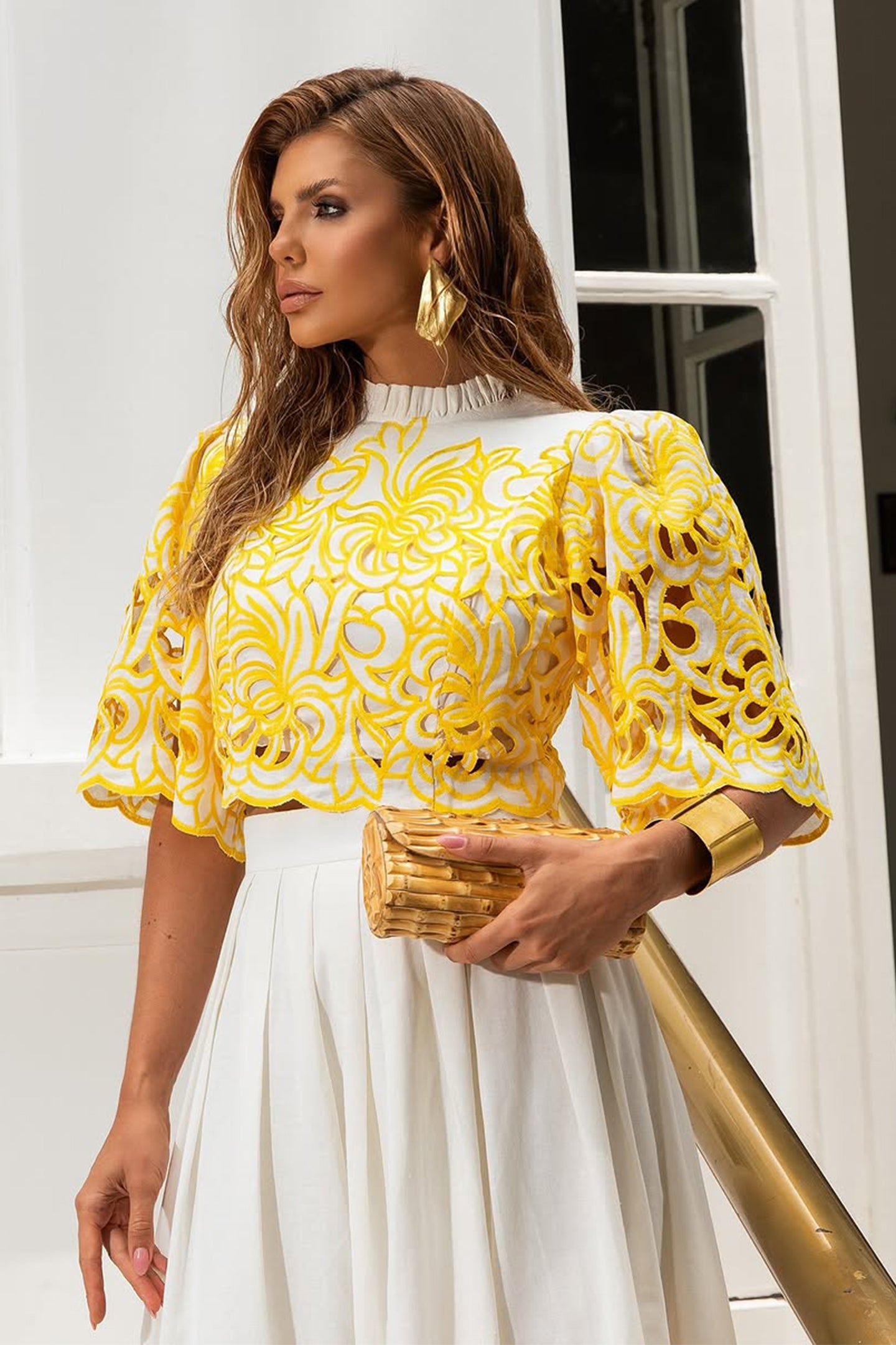 Kelly Floral Embroidered Two-Piece Set