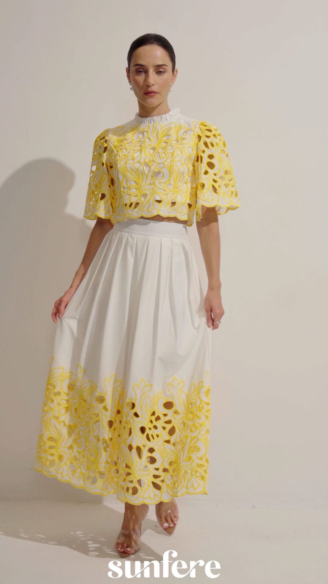 Kelly Floral Embroidered Two-Piece Set