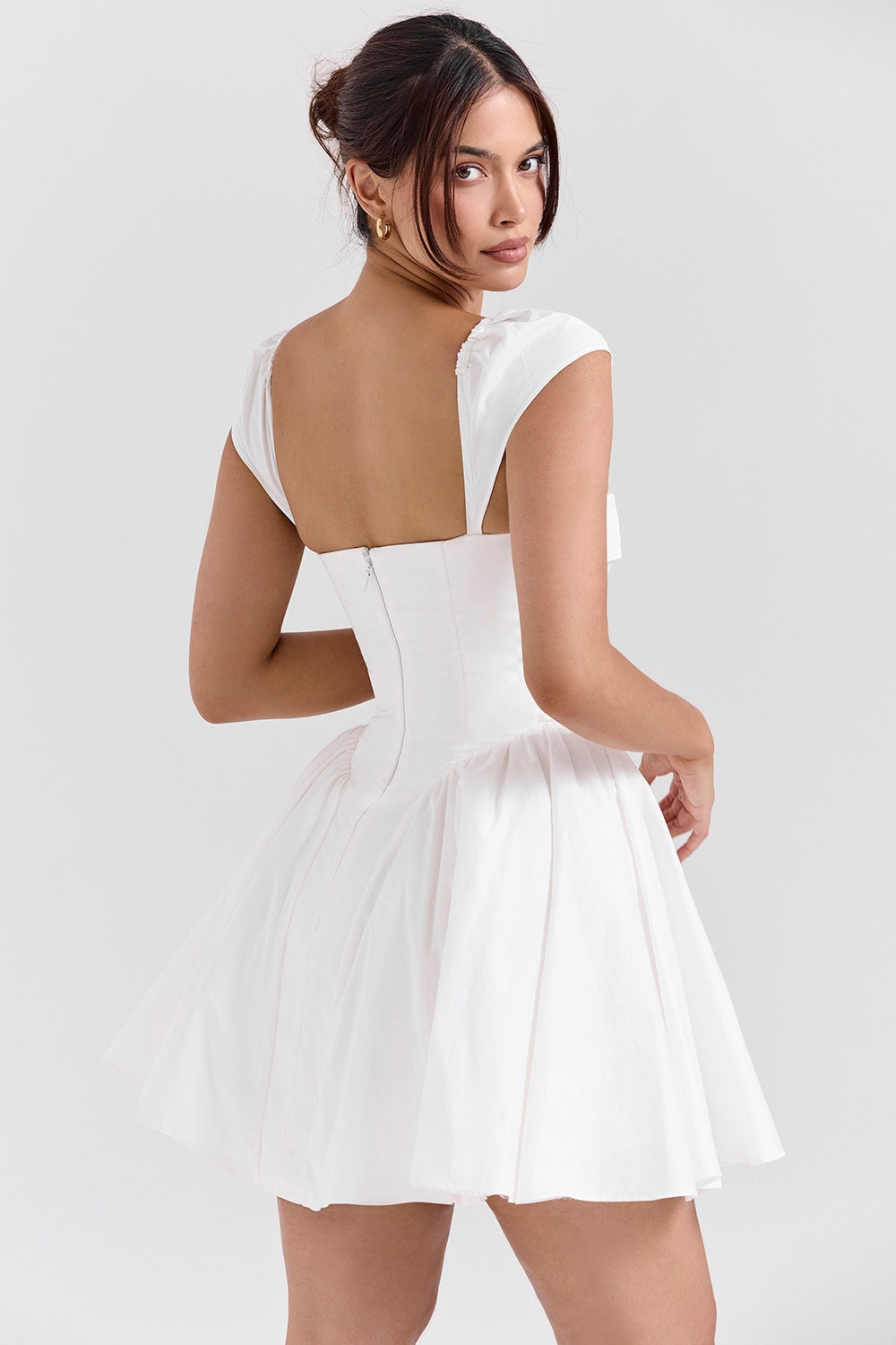 Evelyn Sweetheart Pleated Mini Dress