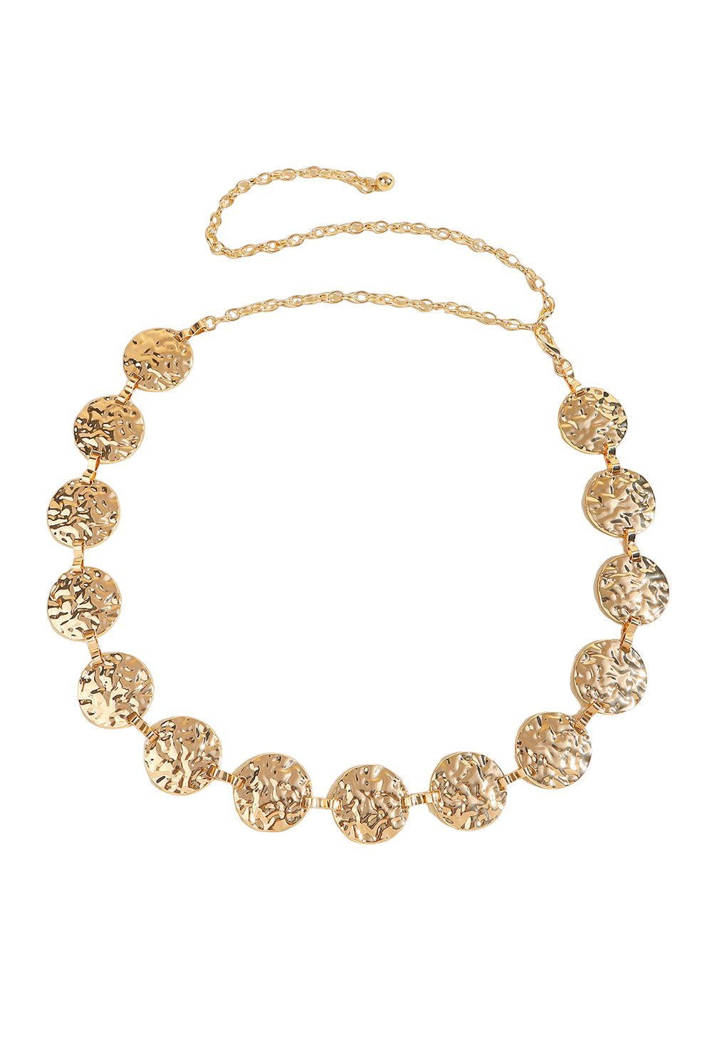 Metal Round Decor Waist Chain Belt