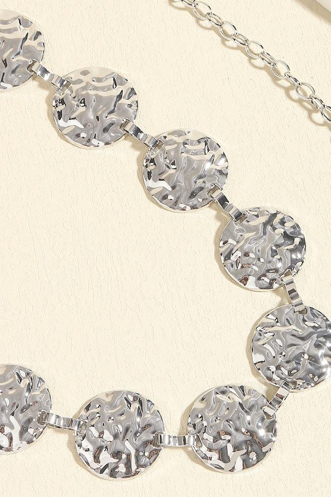 Metal Round Decor Waist Chain Belt