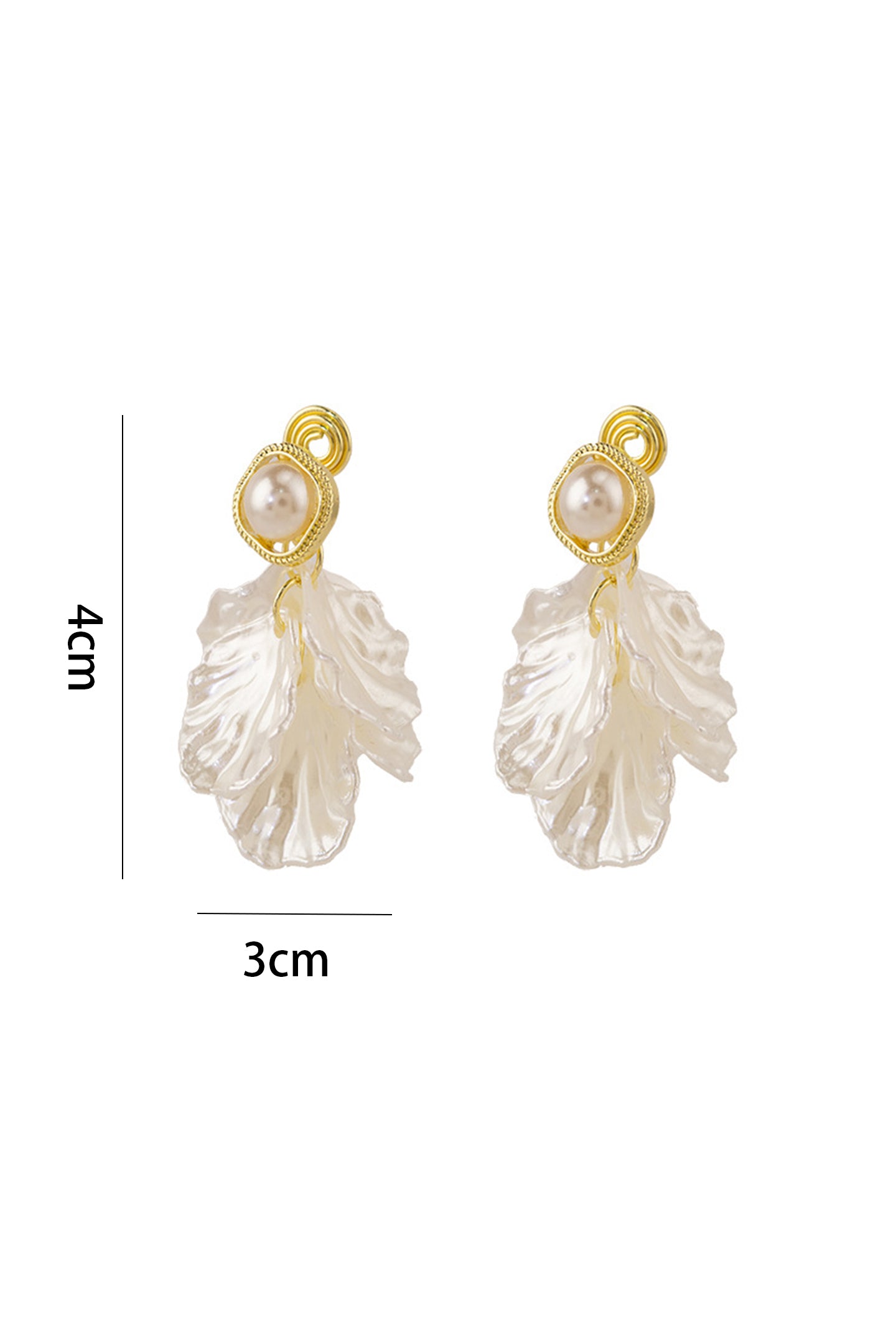 Shell Flower Petal Ear Cuffs