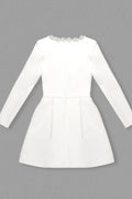 Alexia Square Collar Rhinestone Trim Mini Dress