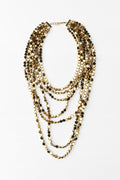 Multi-Strand Metal Bead Necklace
