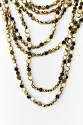 Multi-Strand Metal Bead Necklace