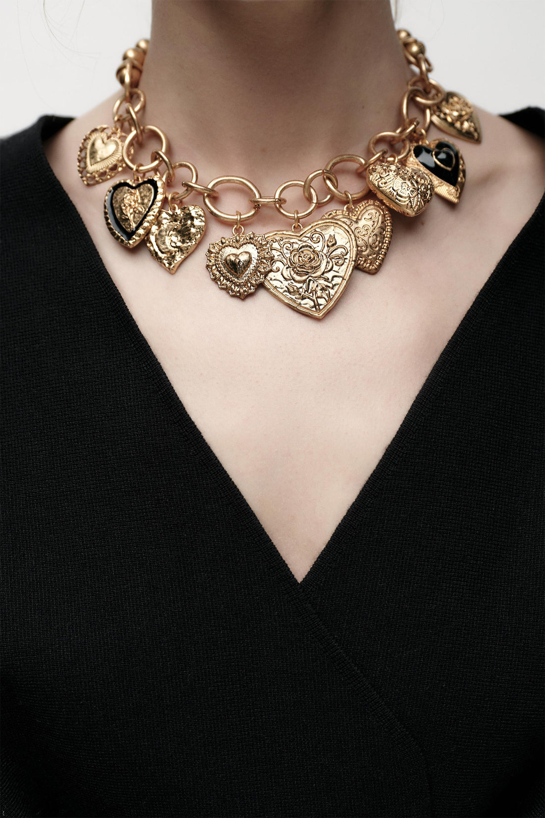 Metal Heart Charm Necklace