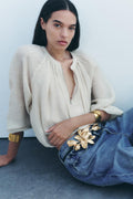 Metal Flower Cord Belt