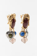 Elephant Gemstone Drop Earrings