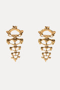 Metal Skeleton Shaped Drop Earrings
