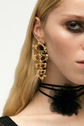 Metal Skeleton Shaped Drop Earrings