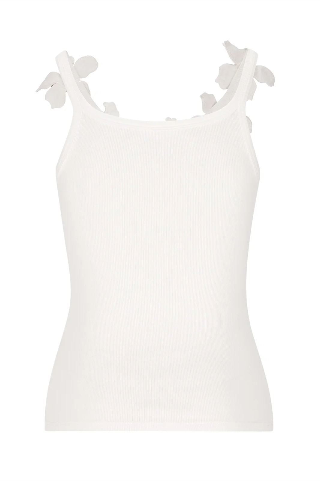 Lesley Floral Applique Round Neck Top