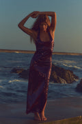 Virginia Halter Neck Sequin Midi Dress