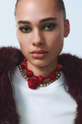 Two-Pack Rose Rhinestones Necklace Set