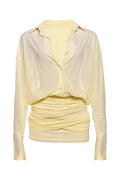 Sandy Ruched Mini Shirt Dress