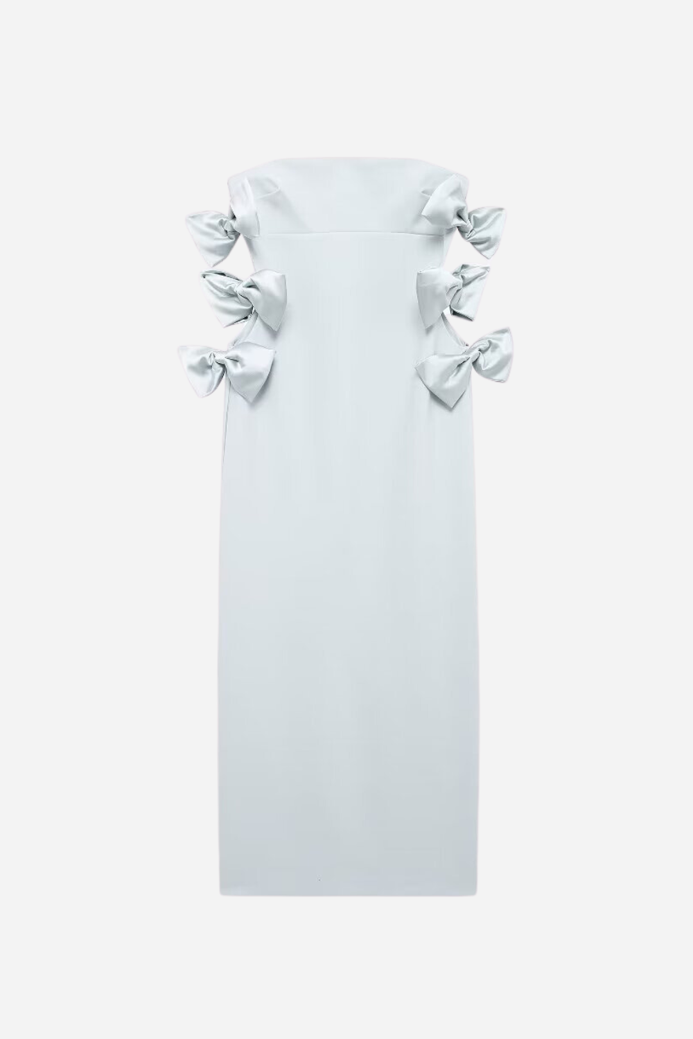 Strapless Bow Hollow Mini Dress