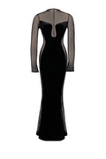 Zona See-through Velvet Maxi Dress