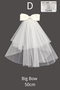 Rosalind Ribbon Big Bow Veil