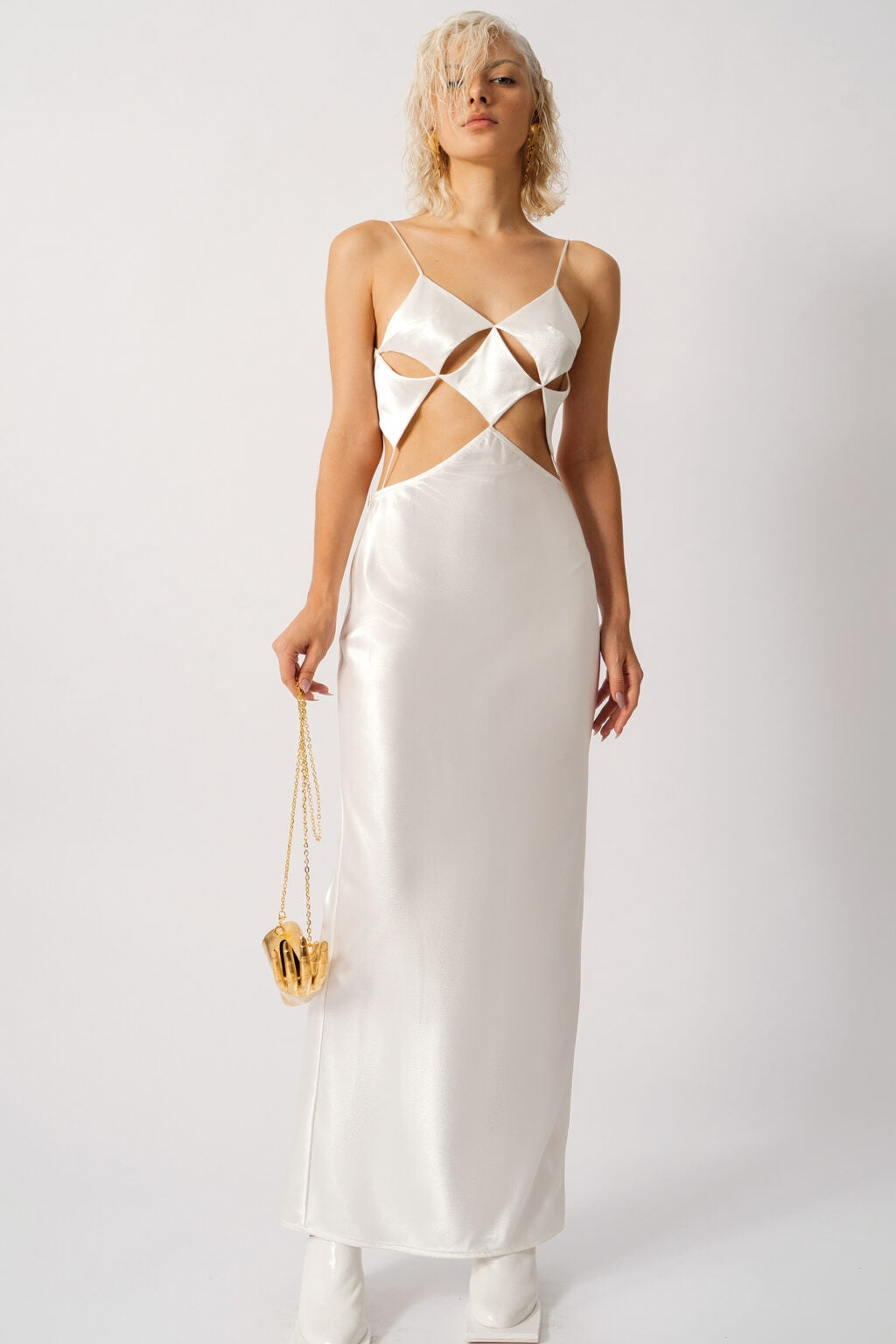 Chloe Spaghetti Strap Cutout Maxi Dress