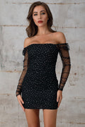 Ivy Embellished Mesh Mini Dress