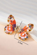Vintage Enamel Butterfly Stud Earrings