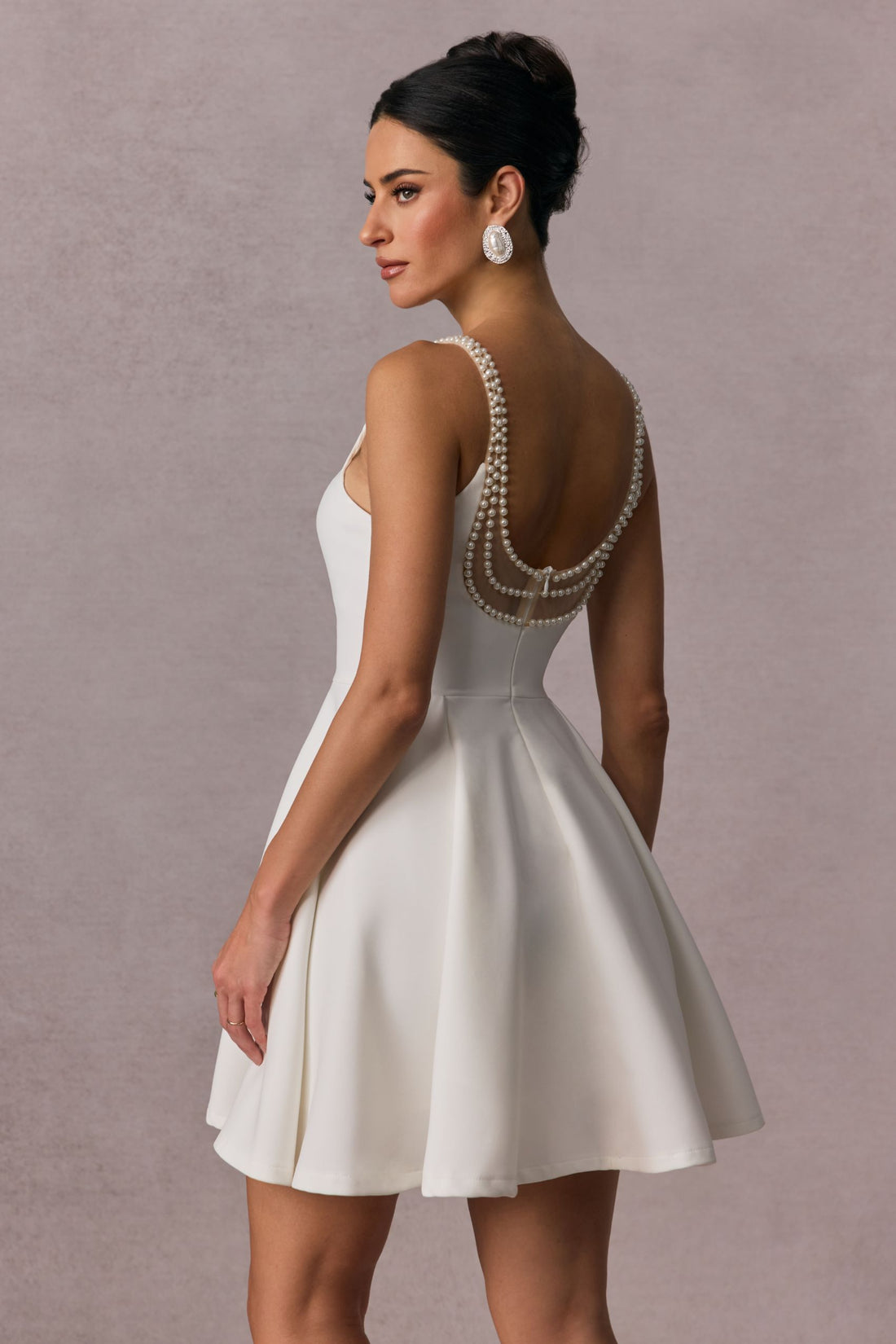Esther Pearl Embelished Open Back Mini Dress
