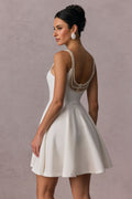 Esther Pearl Embelished Open Back Mini Dress