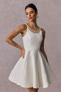Esther Pearl Embelished Open Back Mini Dress