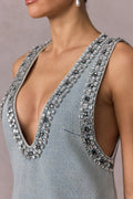 Shirley Crystal Embellished Denim Mini Dress