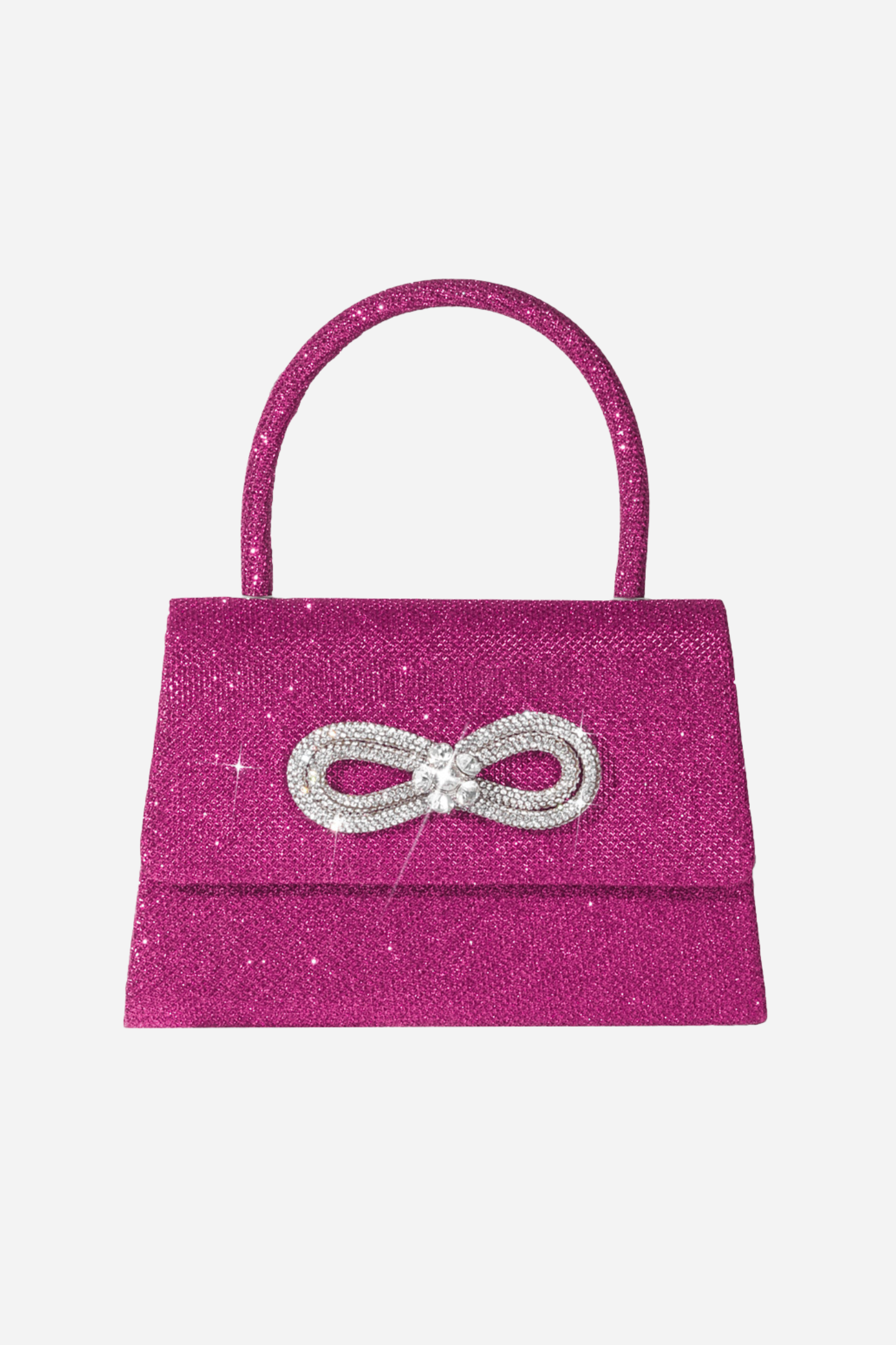 Metallic Shine Diamante Handle Bag