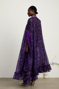 Dana Sequins Feather Printed Maxi Dress