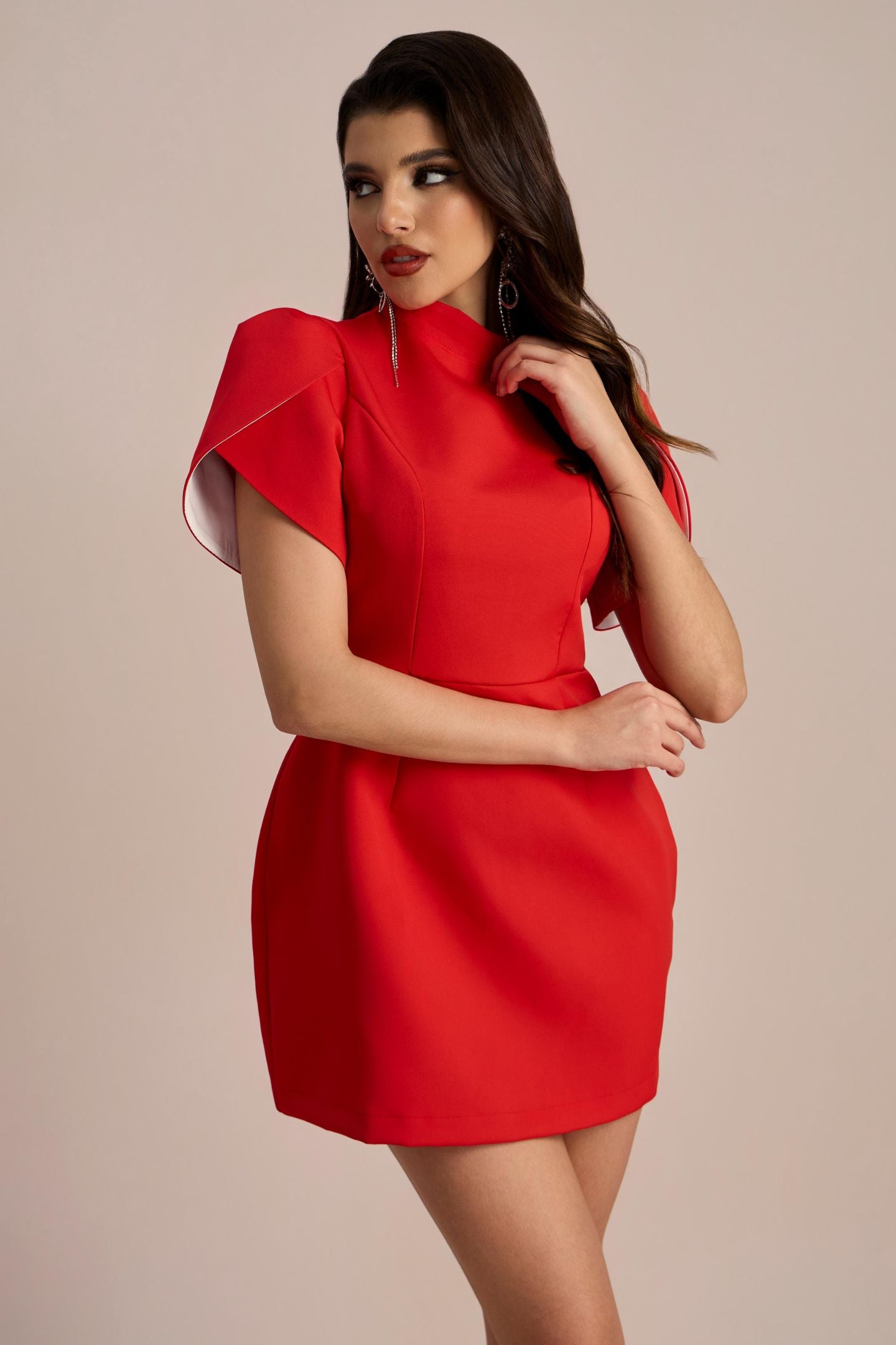 Adela Cut-out Bowknot Mini Dress