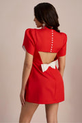 Adela Cut-out Bowknot Mini Dress