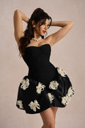 Leona Floral Applique Bandage Mini Dress