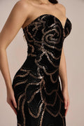 Nydia Sequin Embellished Velvet Maxi Dress