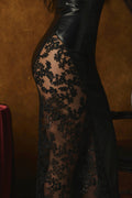 Virginia Strapless Embellished Lace Maxi Dress