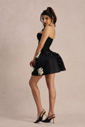 Leona Floral Applique Bandage Mini Dress