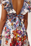 Martina Floral Printed Ruffle Maxi Dress