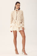 Alice Floral Applique Cropped Jacket