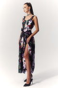 Teresa Floral Printed Sweetheart Midi Dress